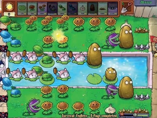 Plants vs. Zombies backyard strategy