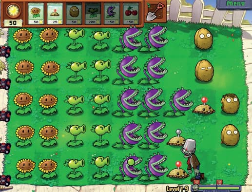 Plants vs. Zombies backyard strategy