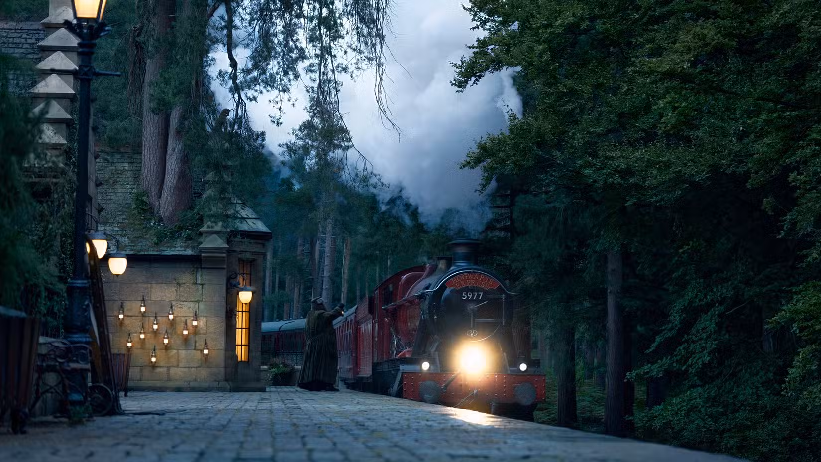 The Hogwarts Express in Harry Potter.