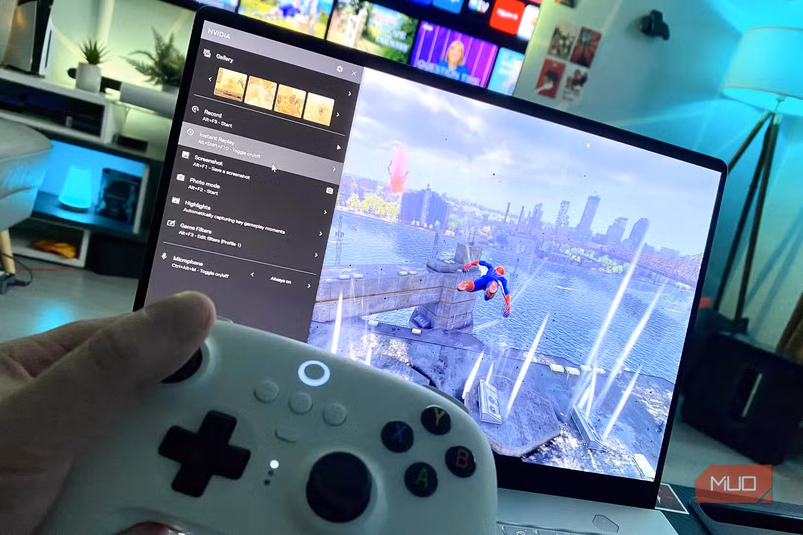 Nvidia Overlay on-screen while playing Marvel's Spider-Man 2