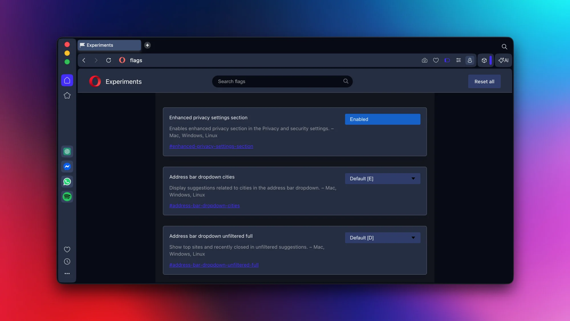 A hidden privacy mode in Opera.