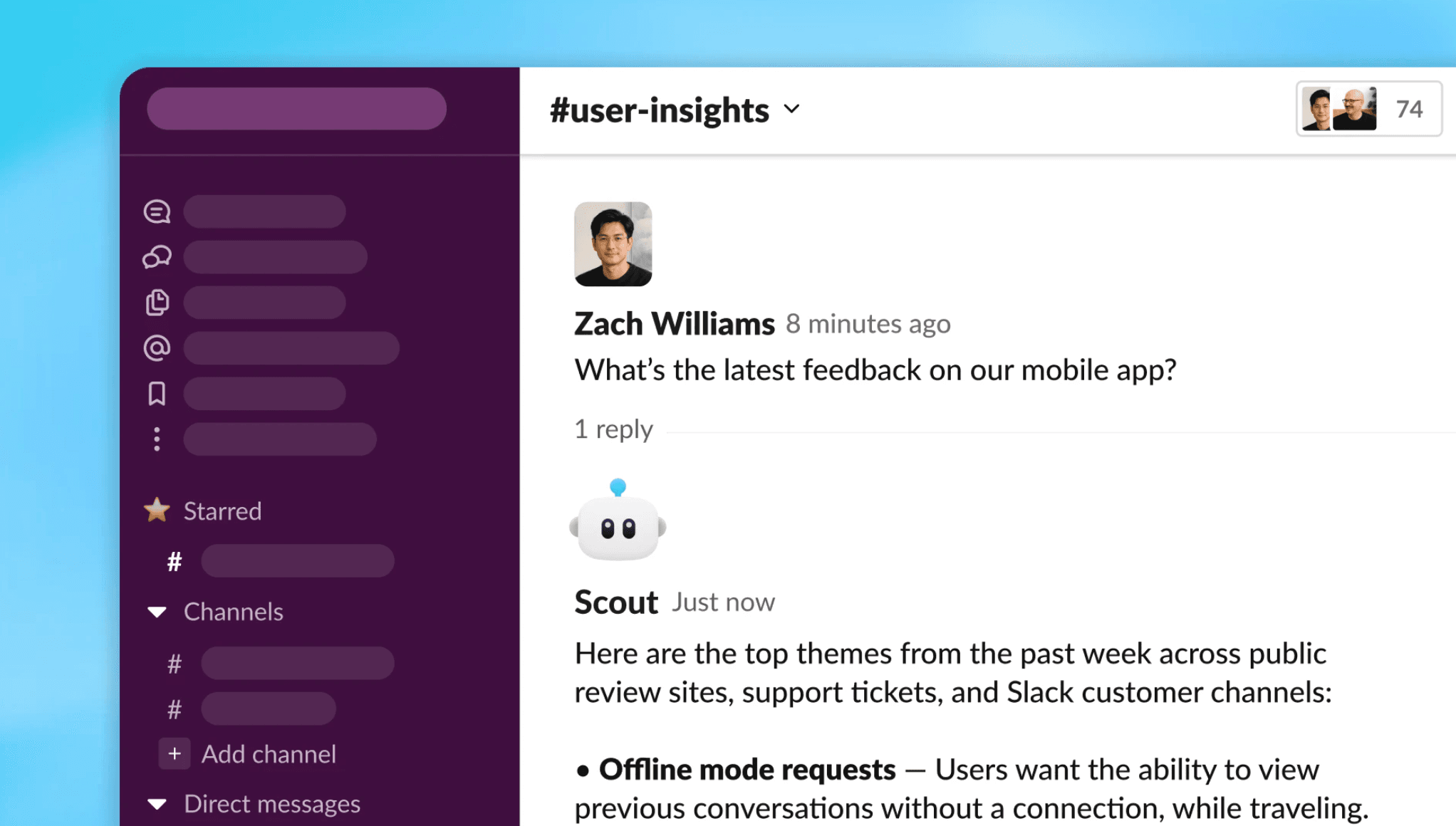 A ChatGPT workspace agent working in Slack