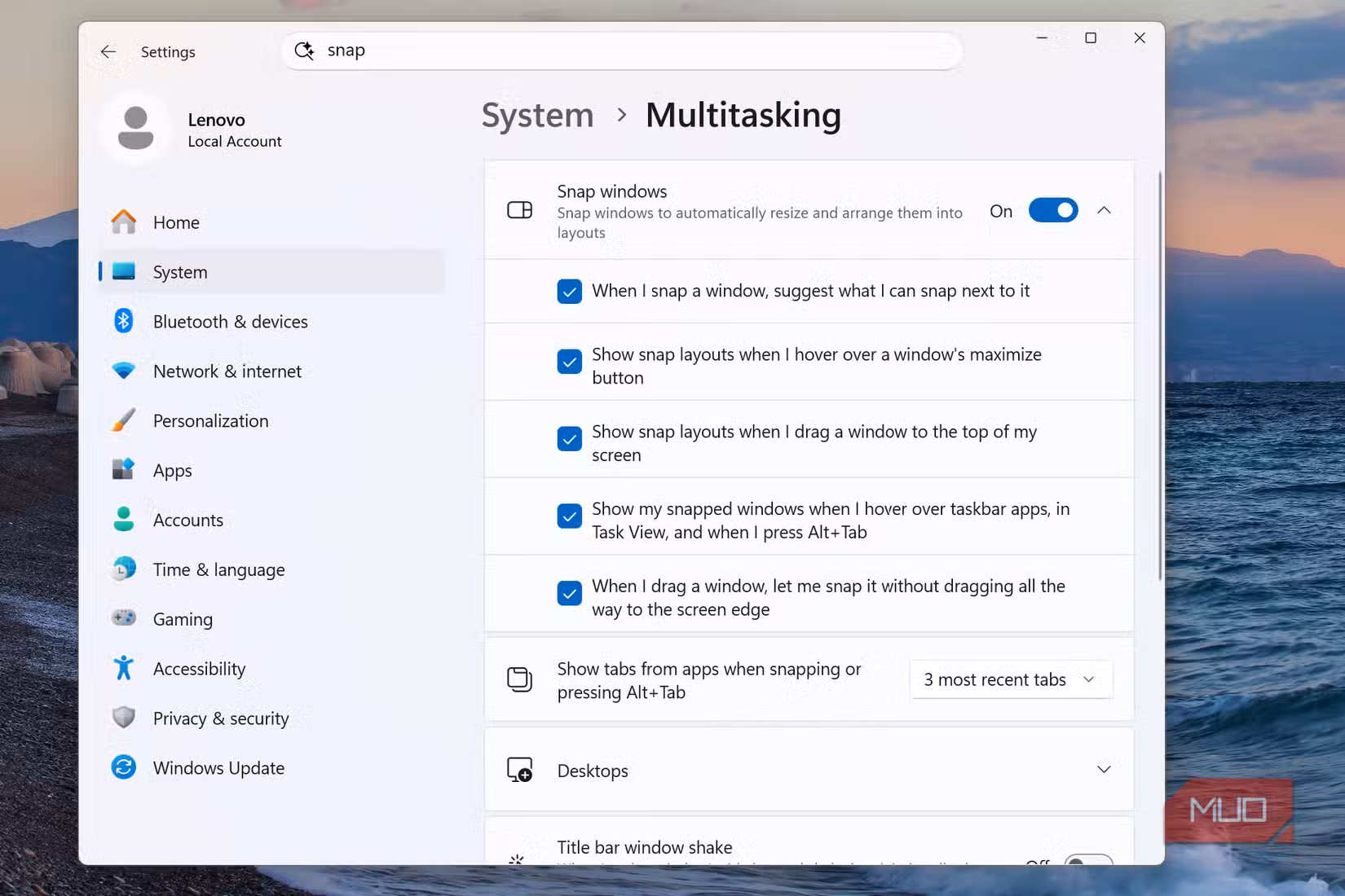 windows 11 snap settings