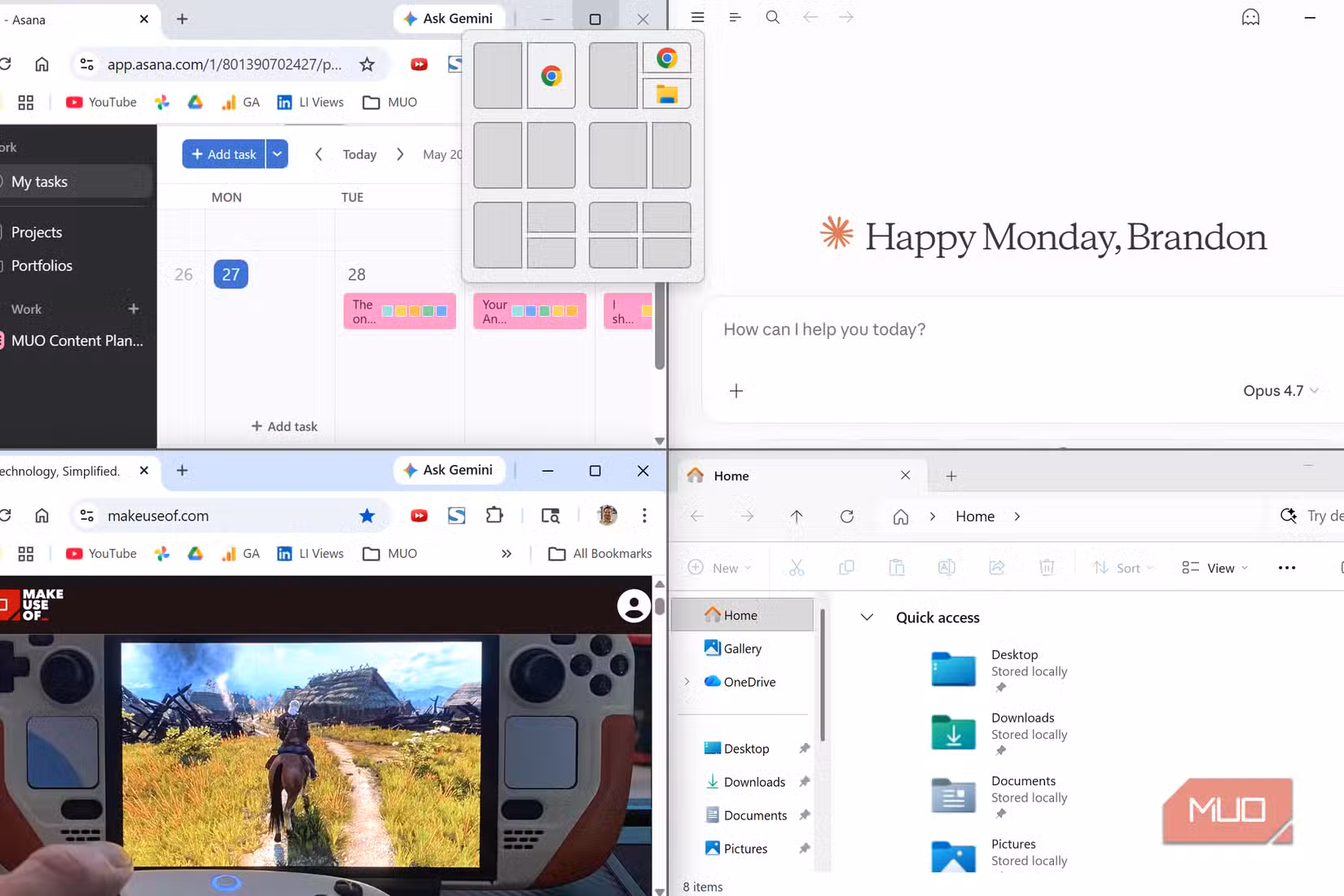 windows 11 snap in quads
