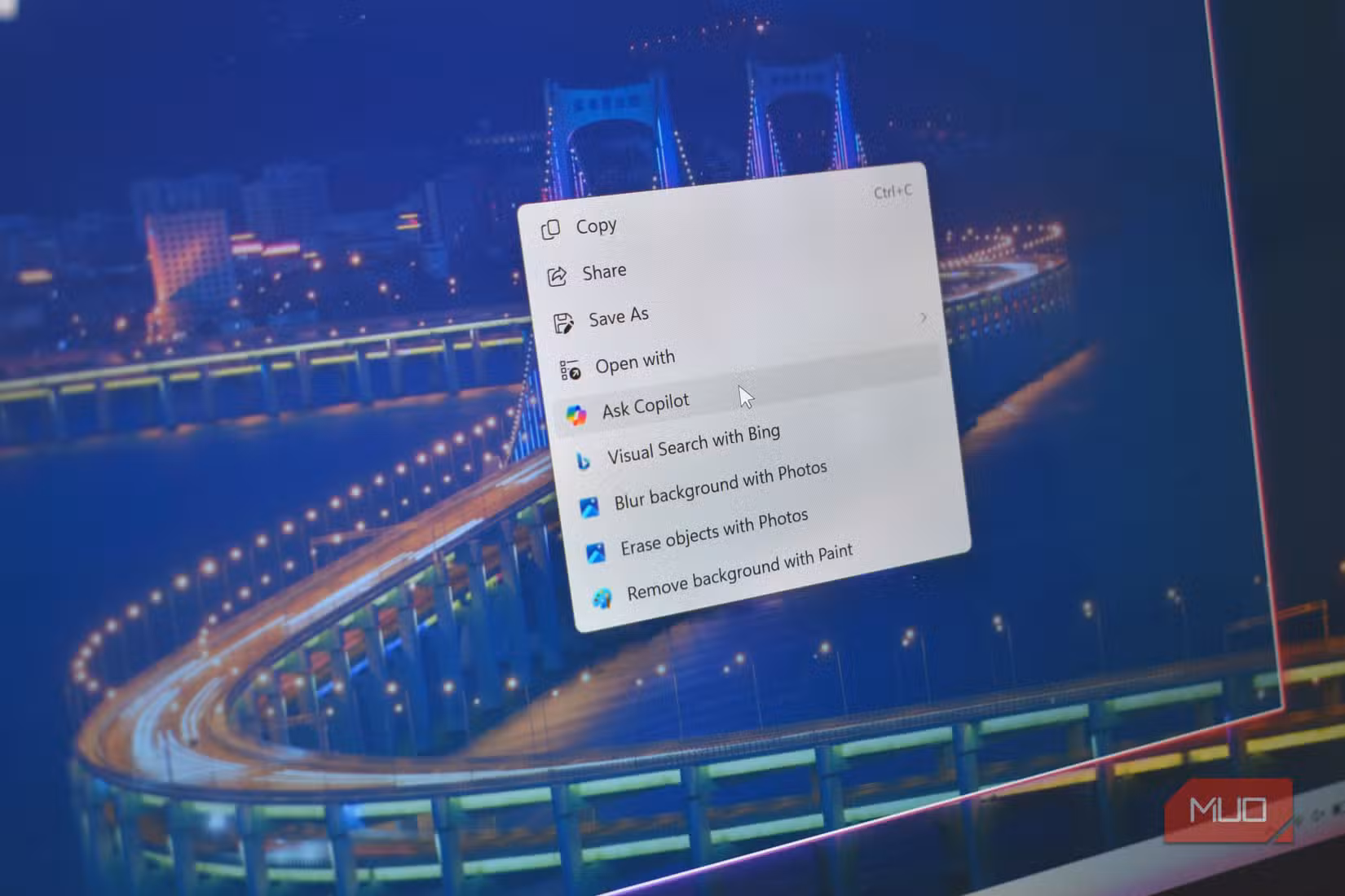 microsoft click to do with ask copilot option.