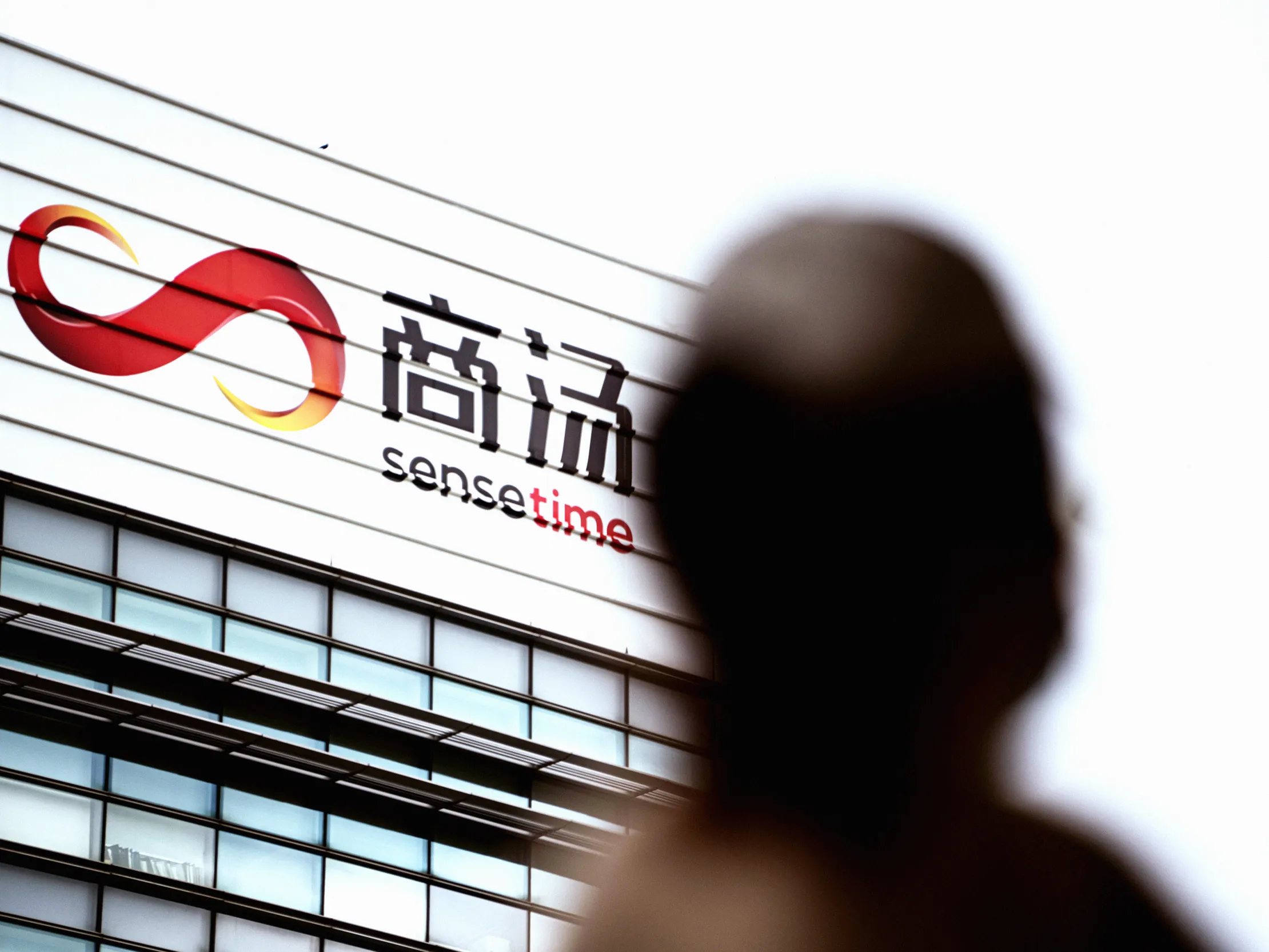 Signage for SenseTime Group Inc. atop a building at Hong Kong Science Park in Hong Kong China on Wednesday May 29 2024....