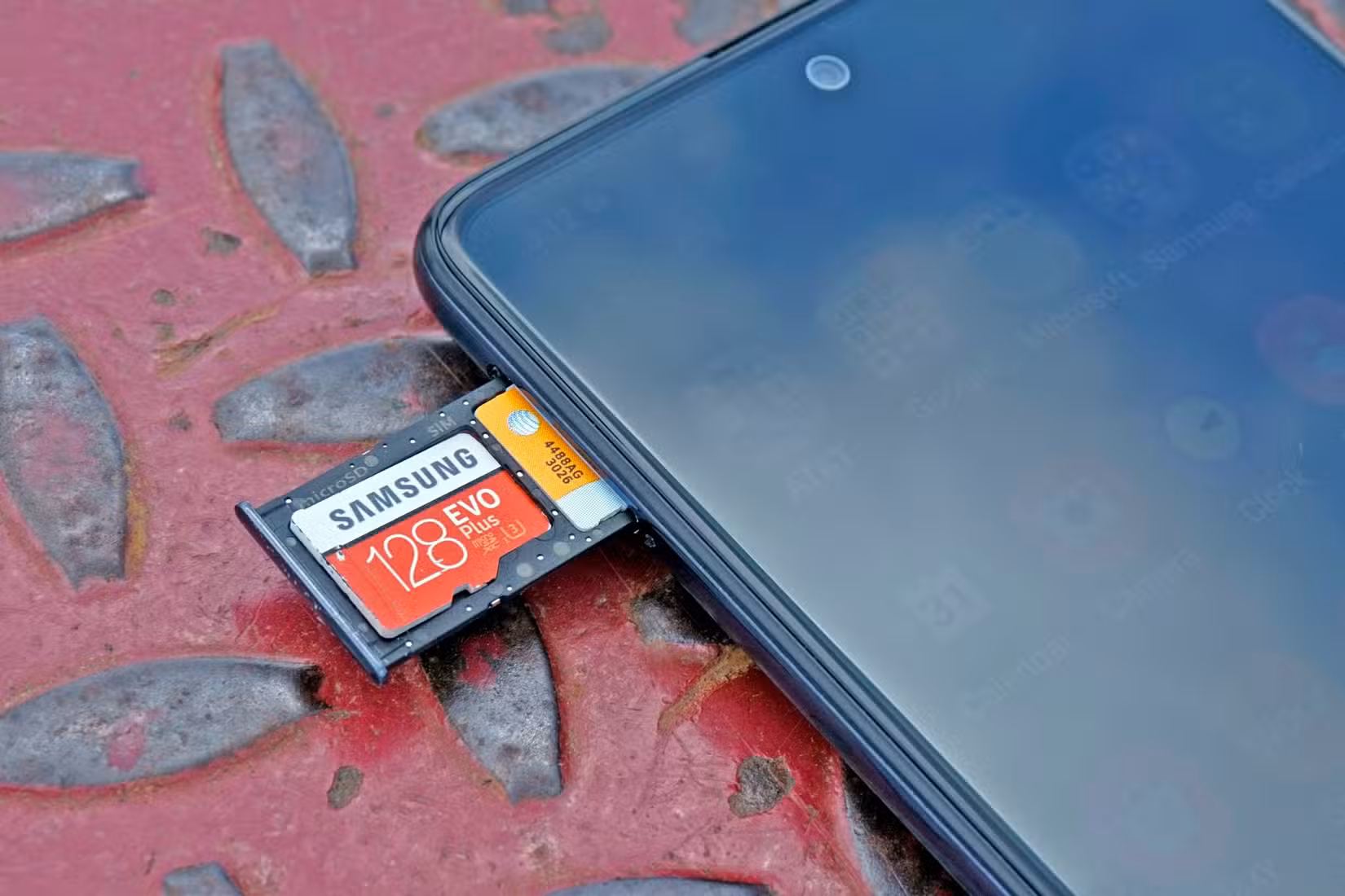 microSD card in a phone.