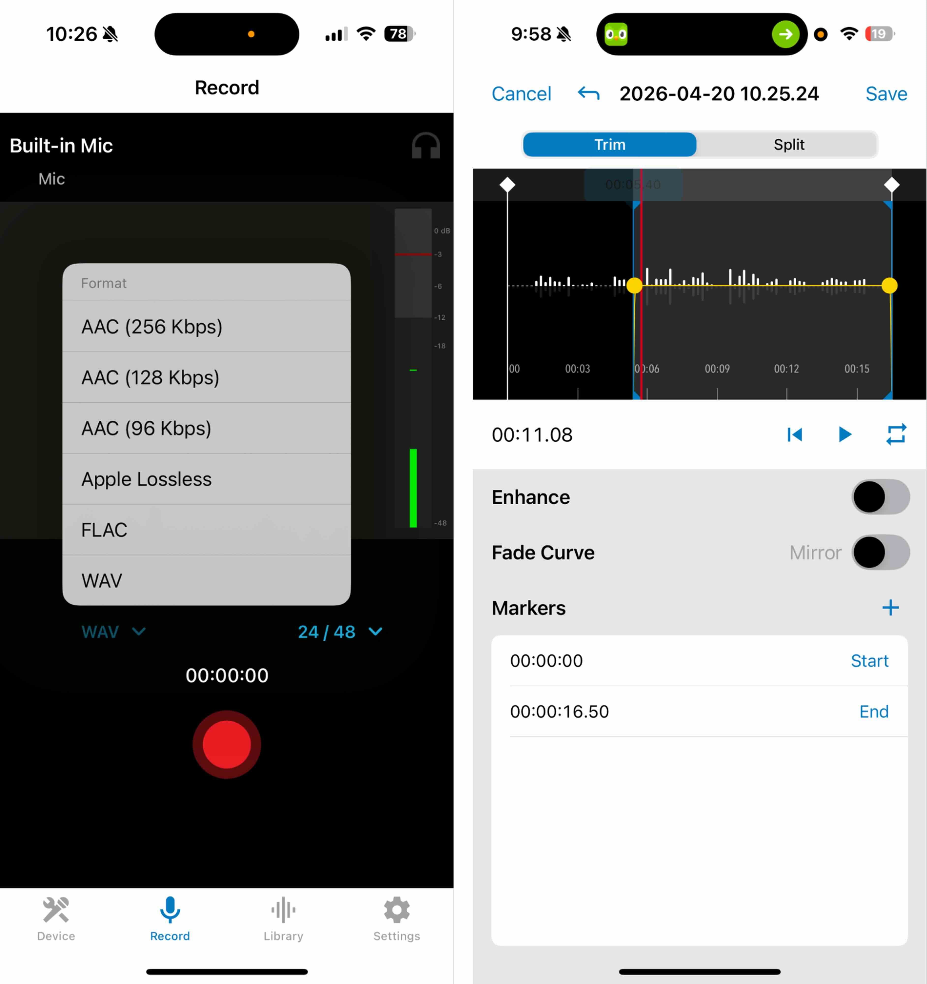 ShurePlus MOTIV, our pick for the best iPhone audio recorder for sound quality