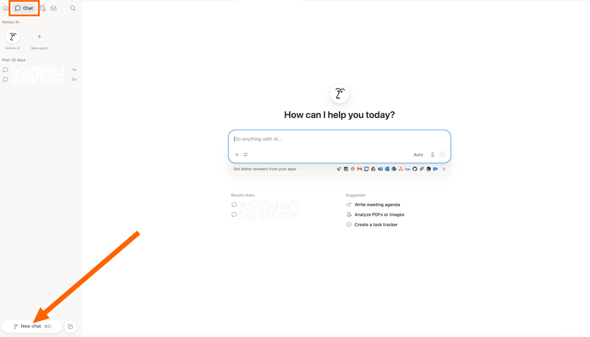 New Q&A conversation with Notion AI.