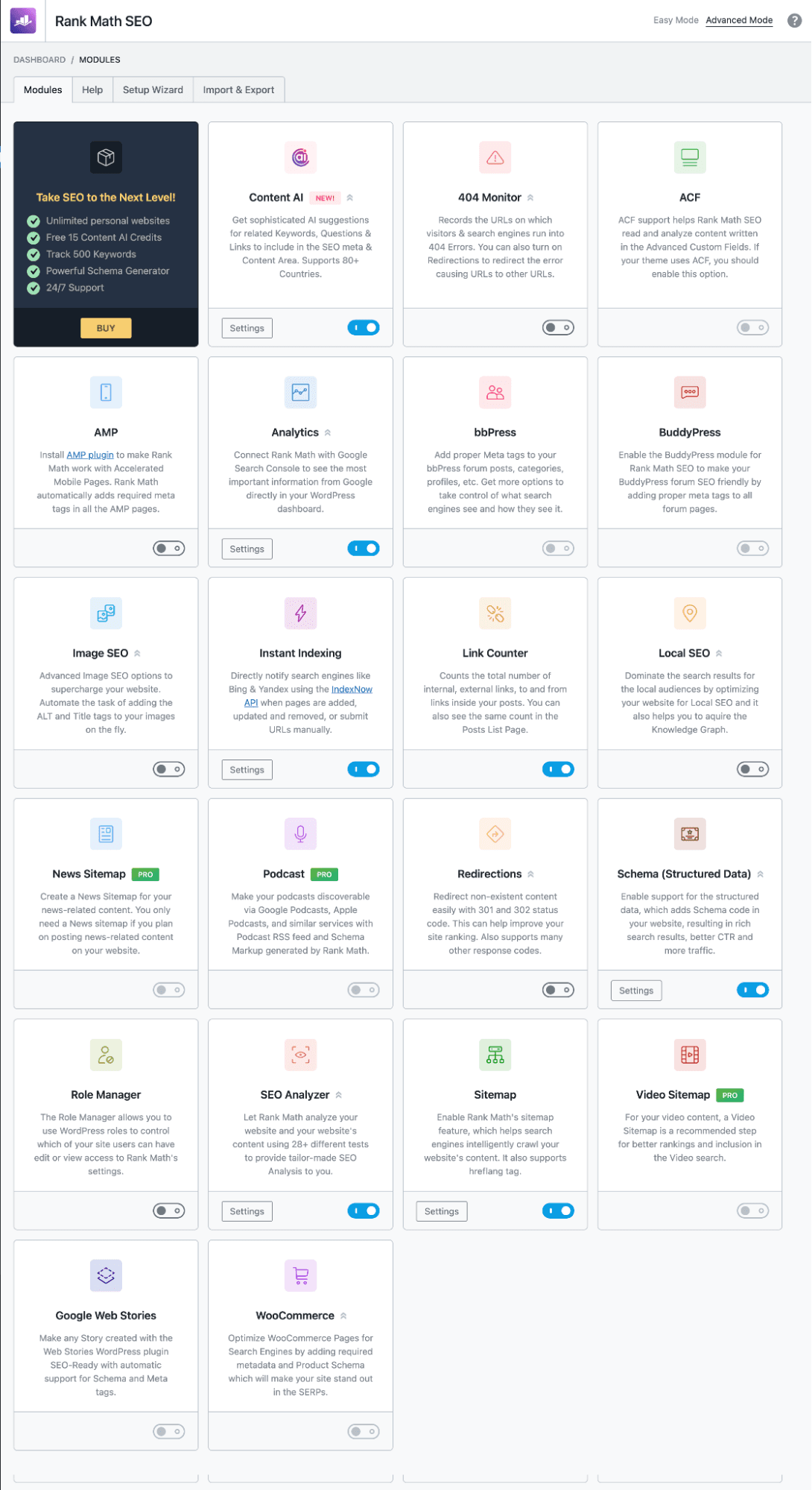 Rank Math free features