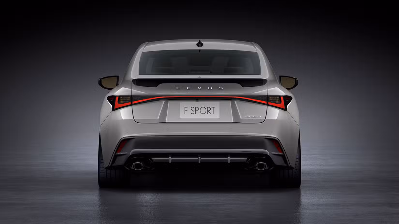 Exterior shot of the rear of a 2026 Lexus IS Facelift.