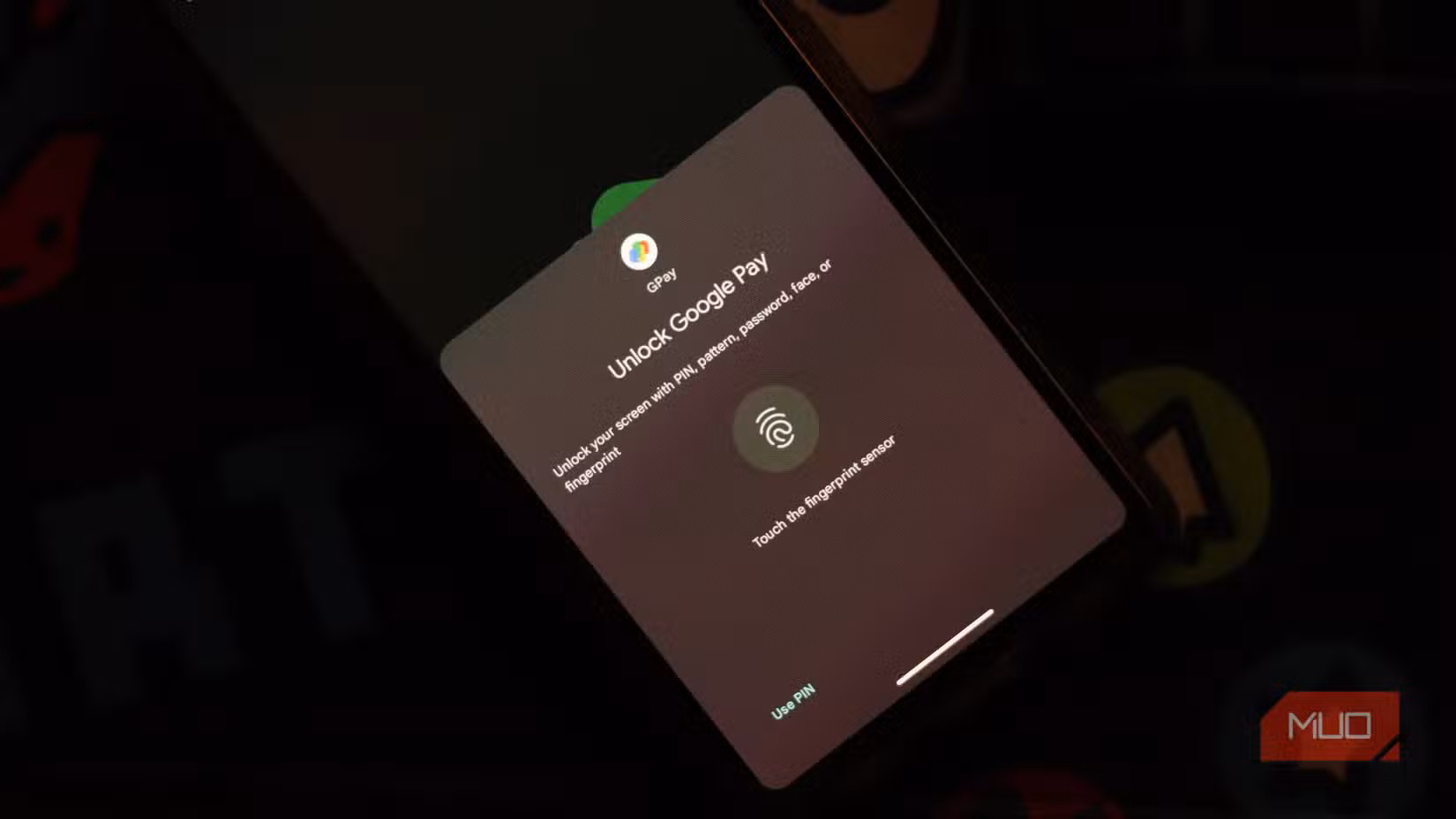 Biometric scan request when opening Google Pay