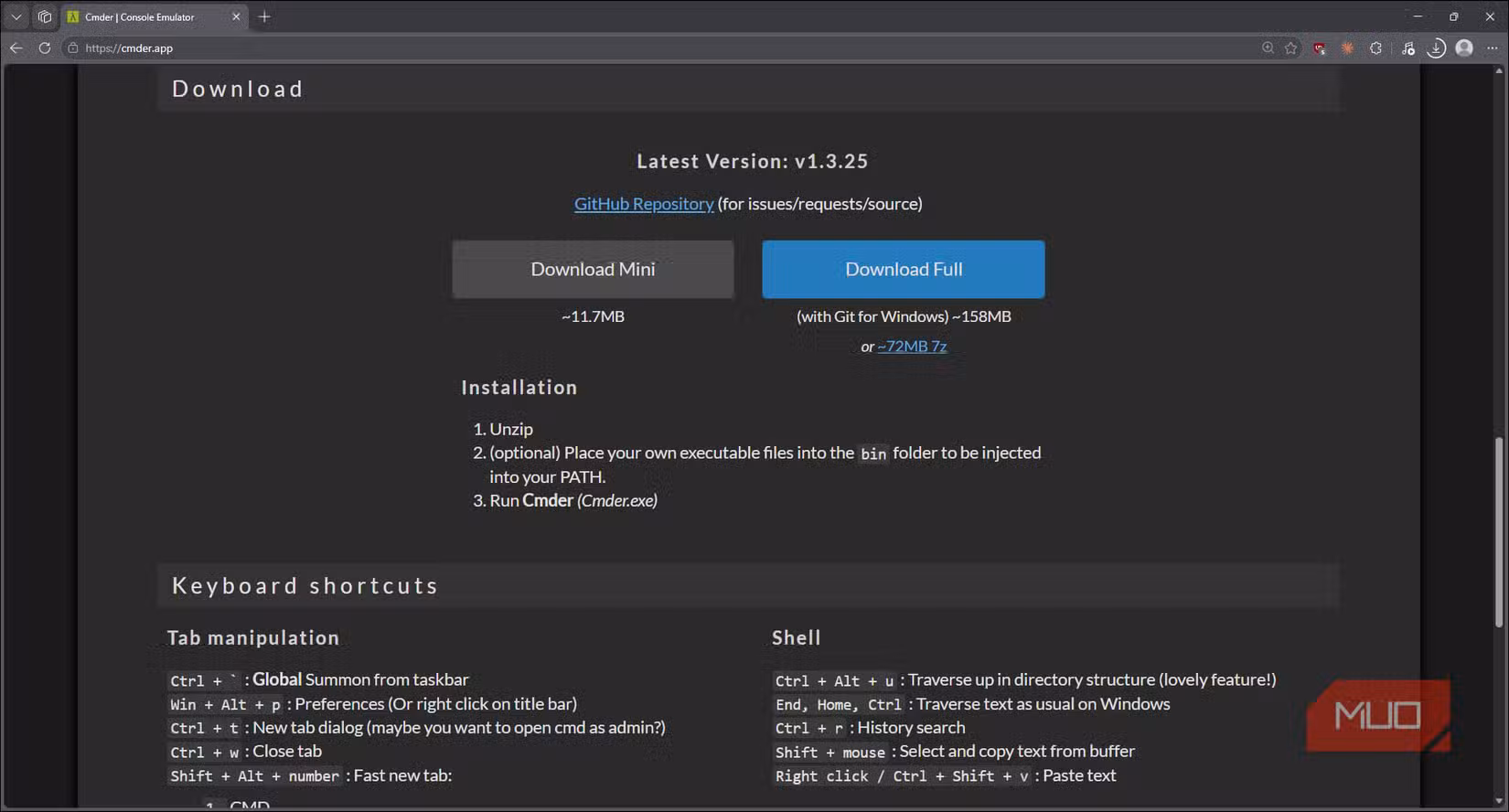 Download section of the cdmer website
