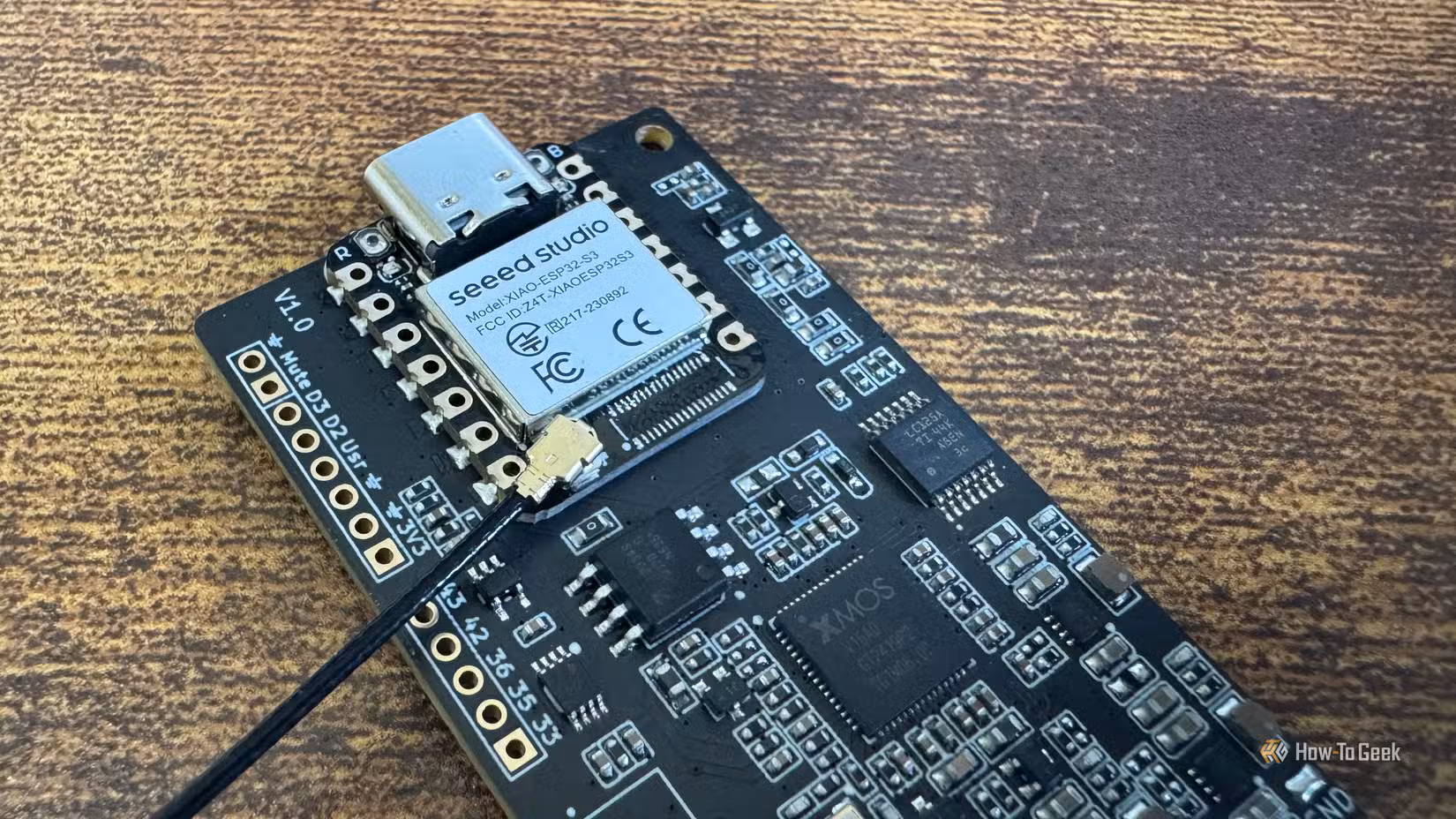 The XIAO ESP32-S3 on the reSpeaker Lite development board.