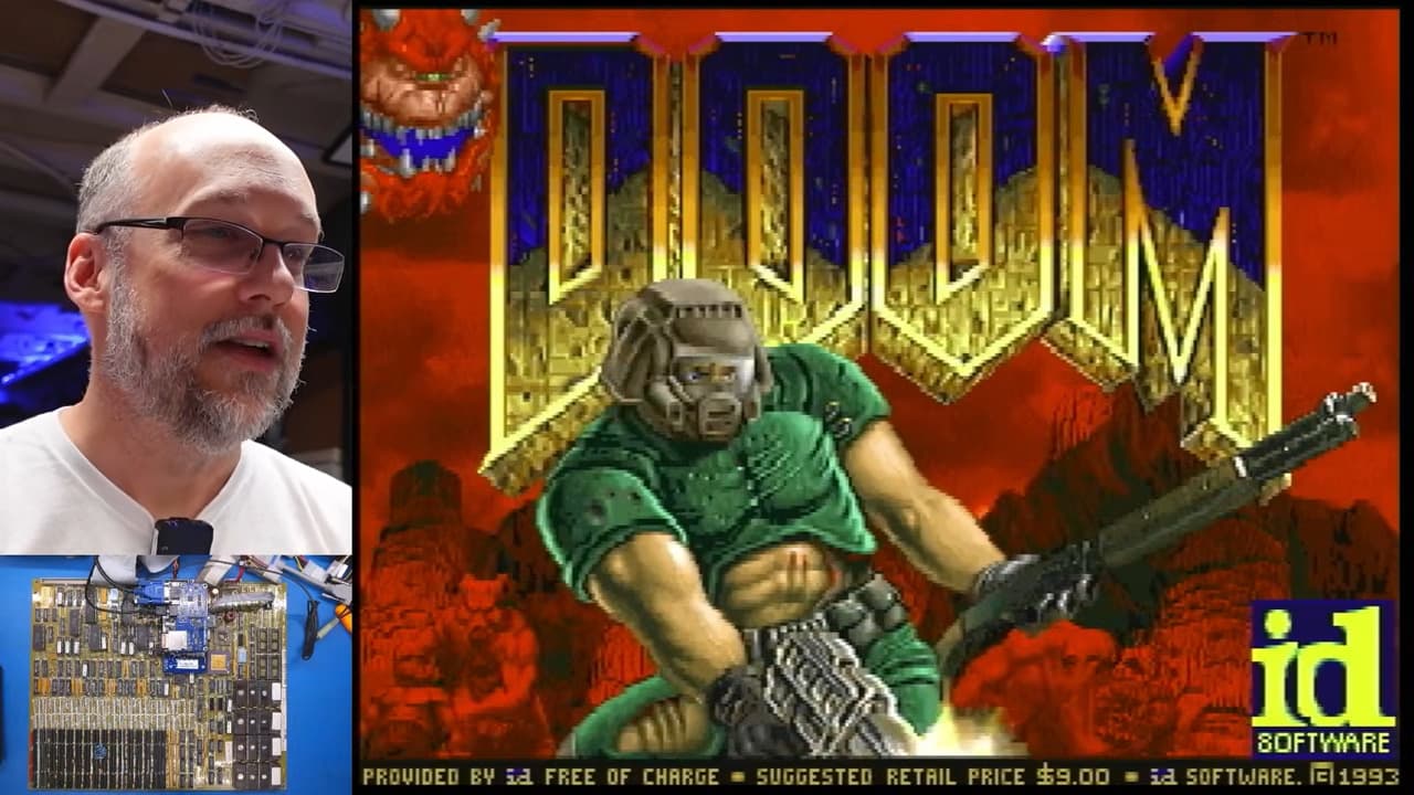 Doom on an old printer motherboard