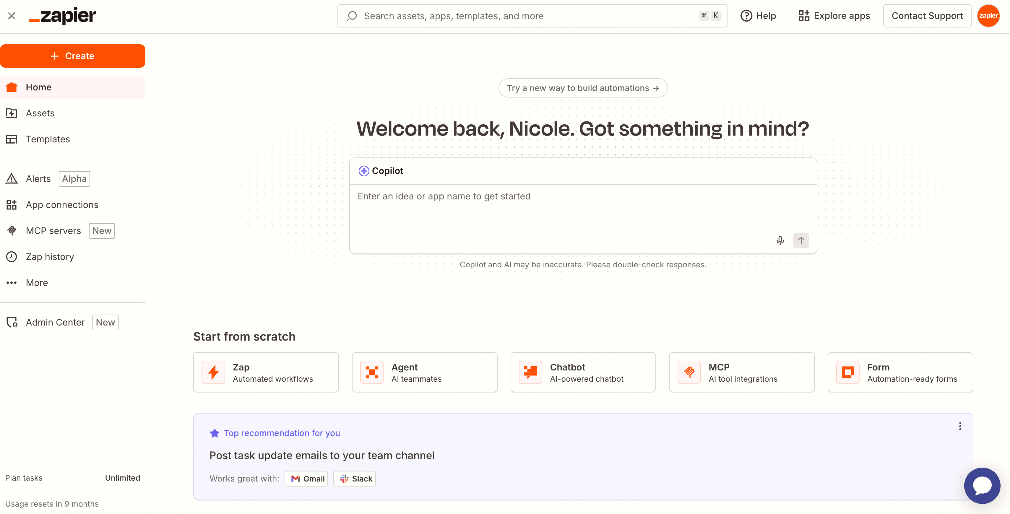 Zapier, our pick for the best AI agent for building safely across the tech stack