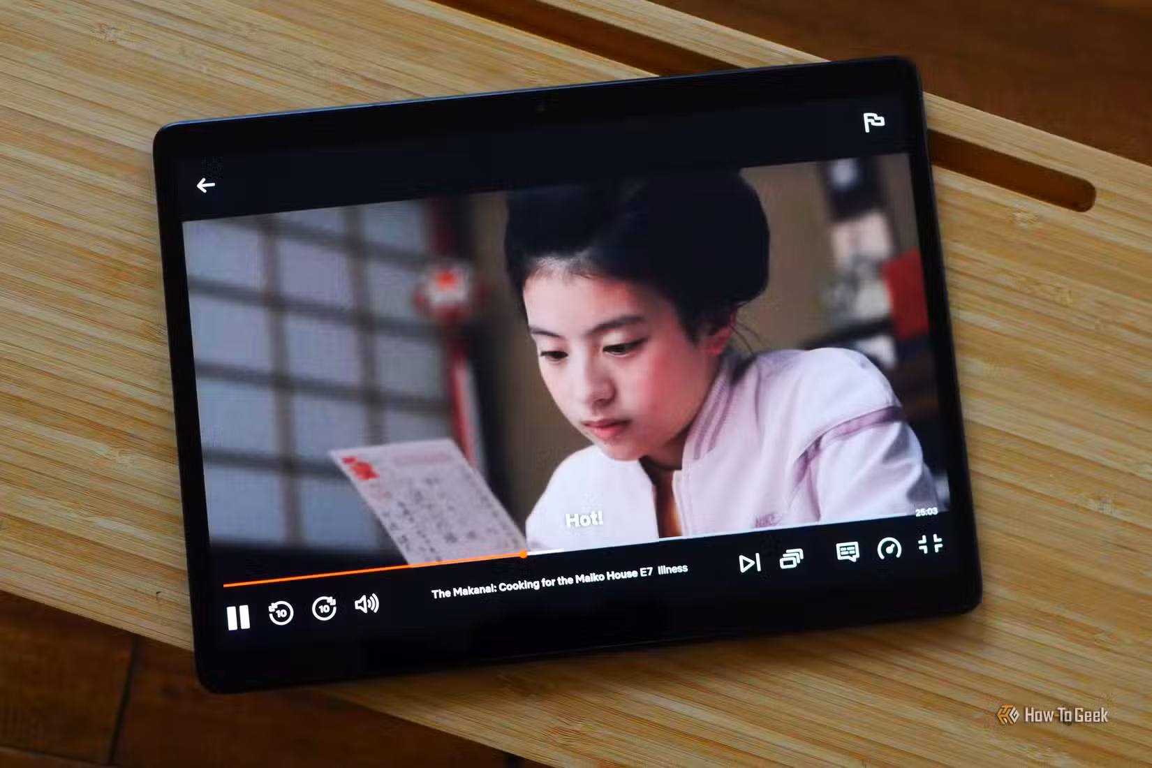Netflix streaming on a Star Labs StarLite Linux tablet.