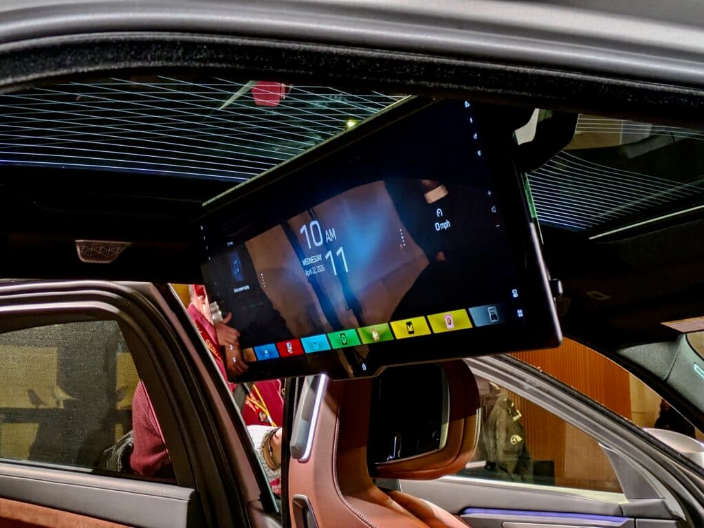 BMW 7 Series rear cinema screen