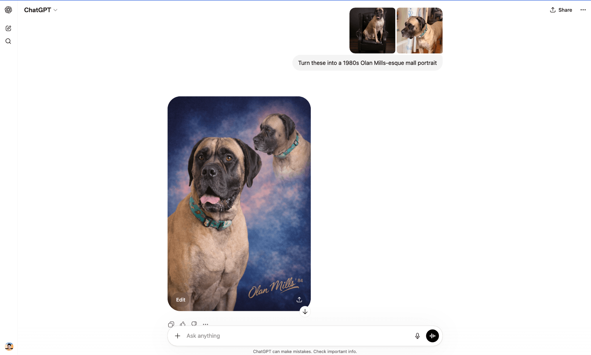 ChatGPT, our pick for the best AI image generator for incorporating AI images into your existing workflows