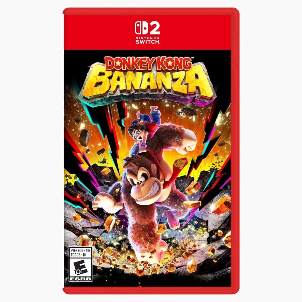 Donkey Kong Bananza's case on a plain white background.