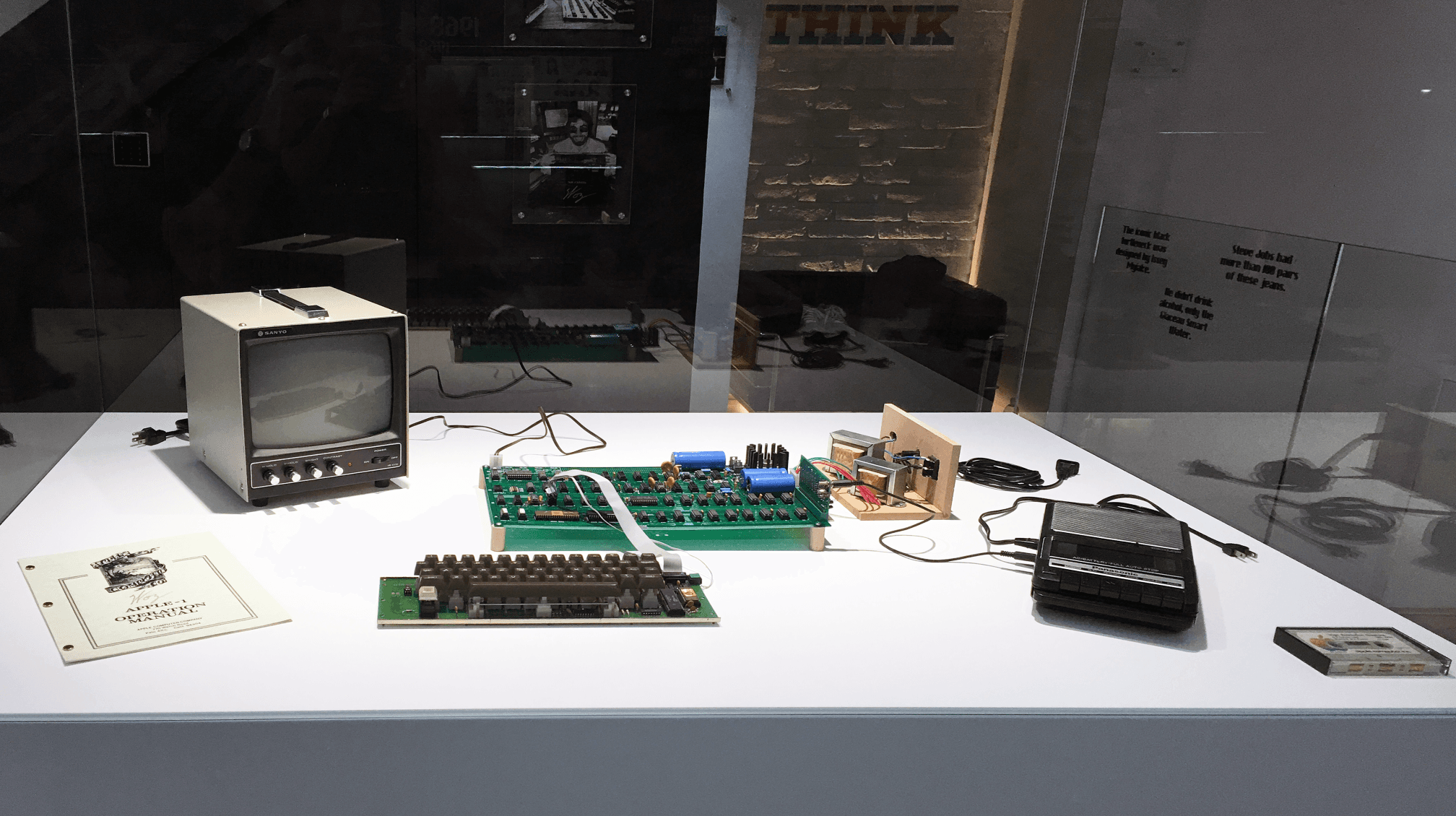 Apple-1 with accessories and monitor.