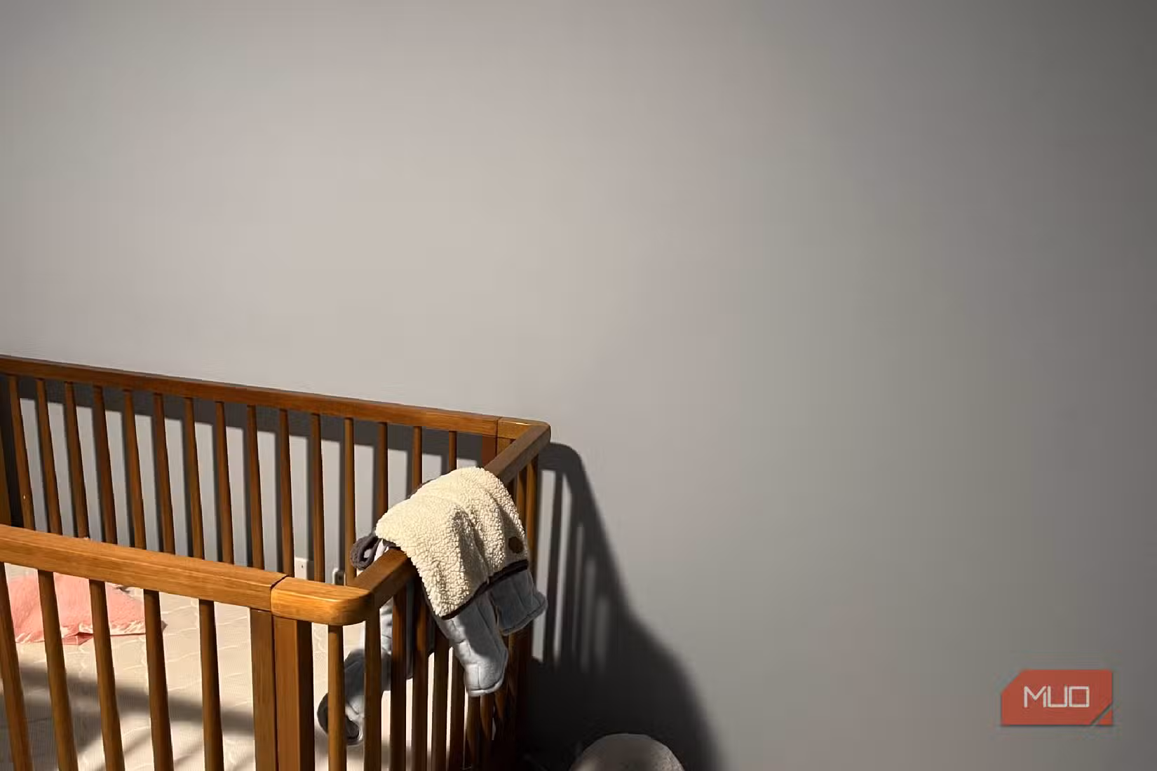 A fresh blue coat of paint in a nursery