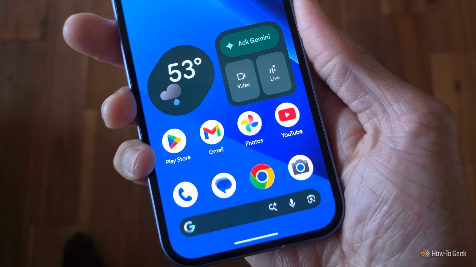 App icons on the Google Pixel 10a.