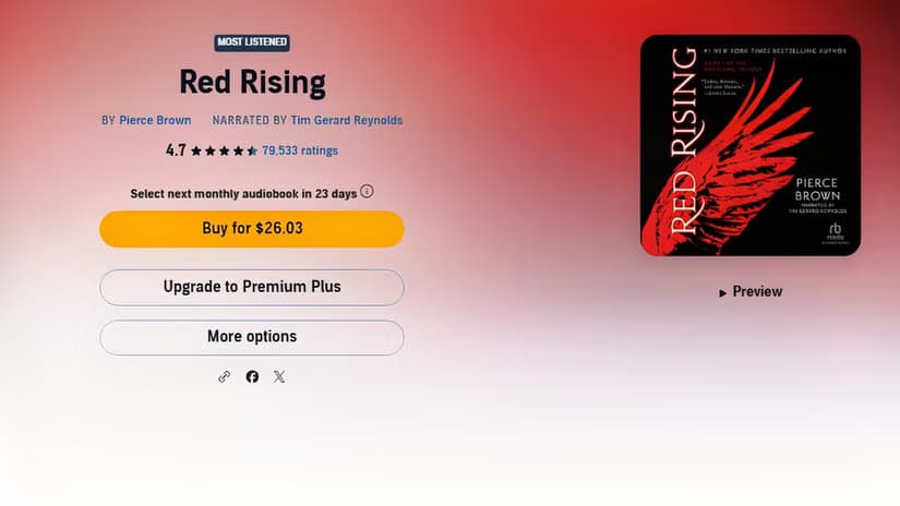 Red Rising on Audible