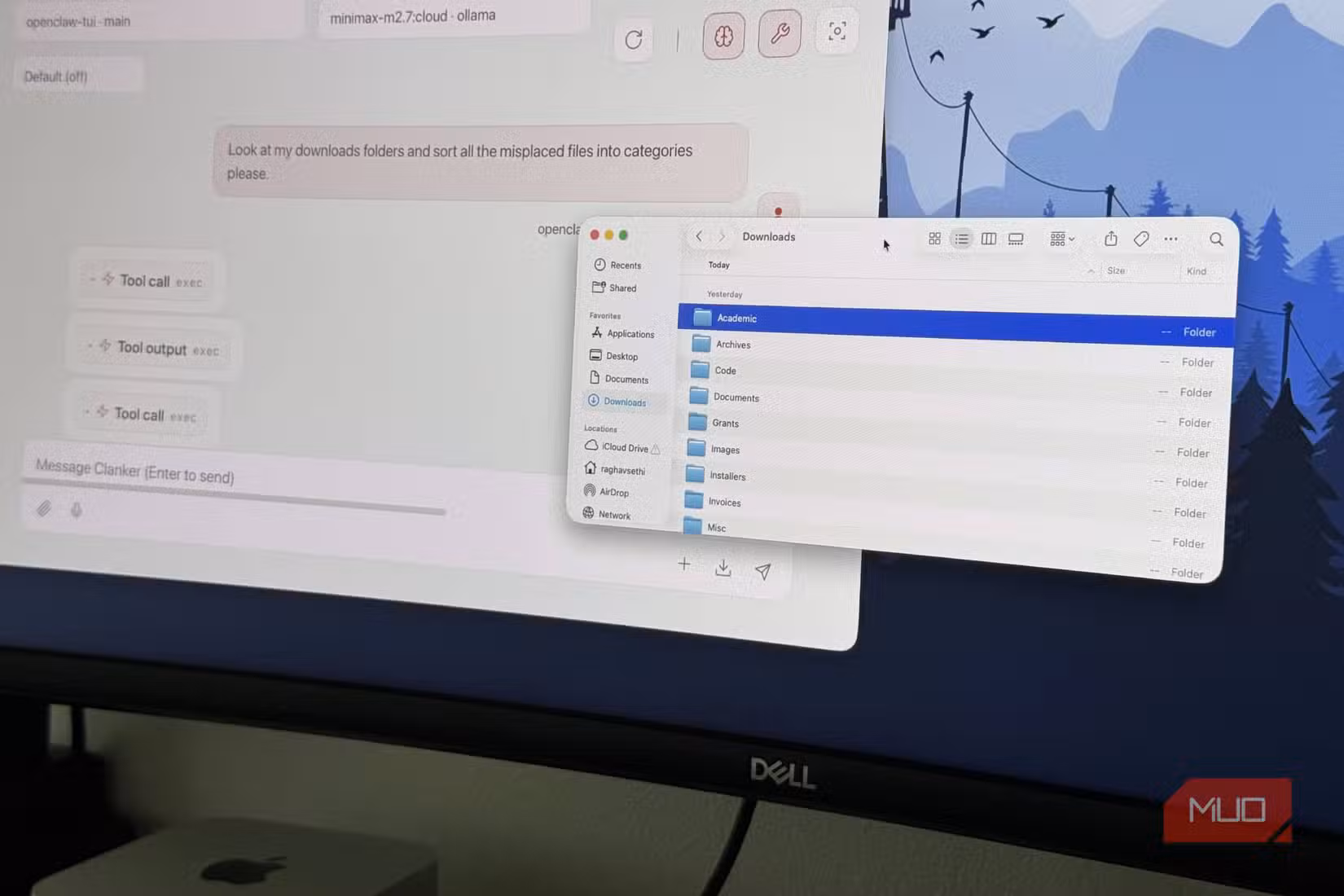OpenClaw sorting files in downloads folder