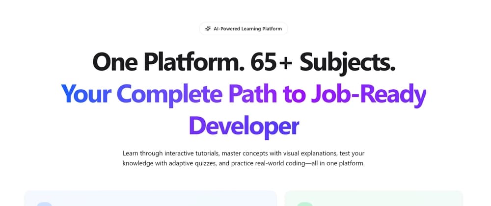 Cover image for 🚀 I Built TechieLearn — An AI-Powered Learning Platform for Developers
