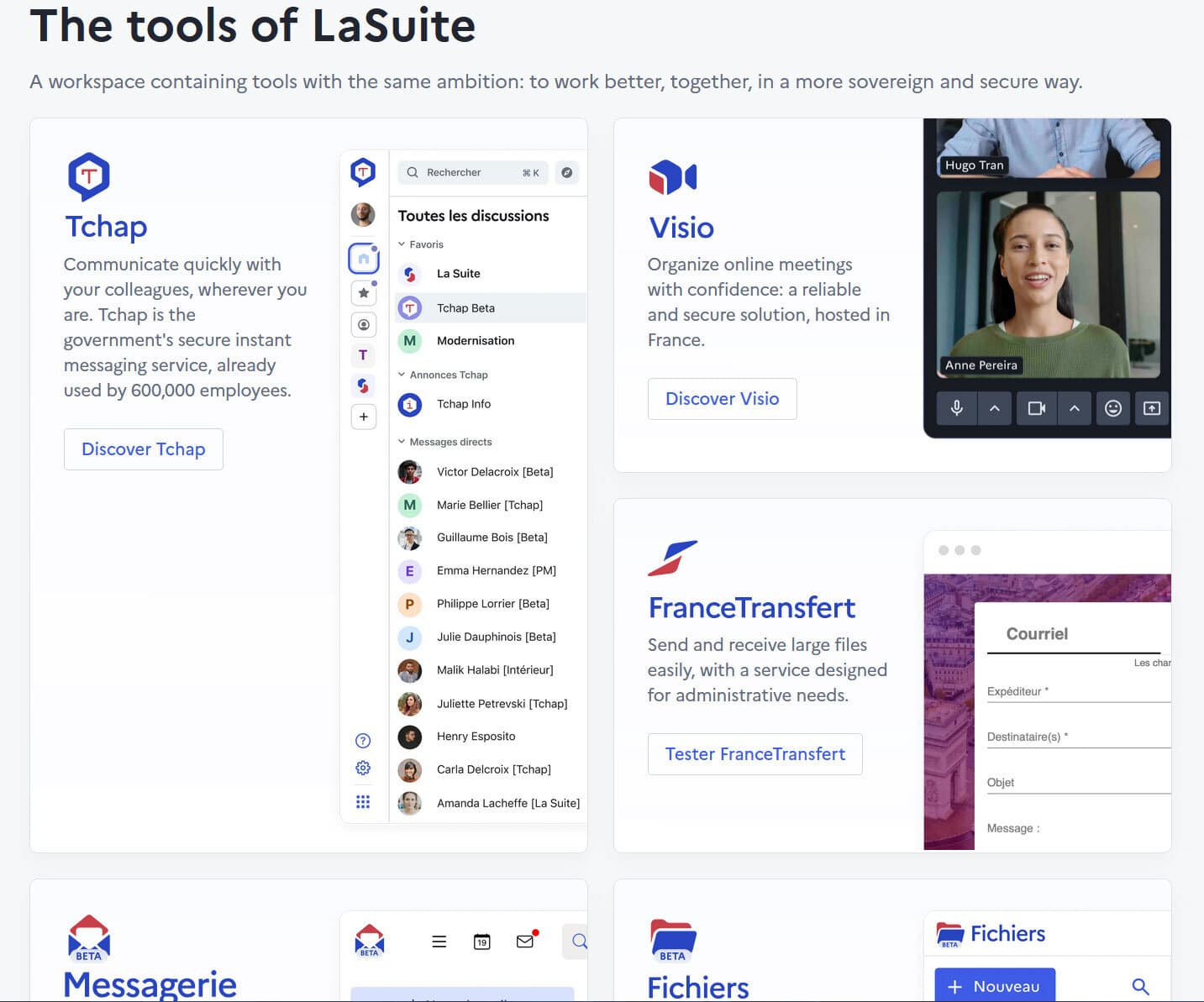 French politician on a laptop