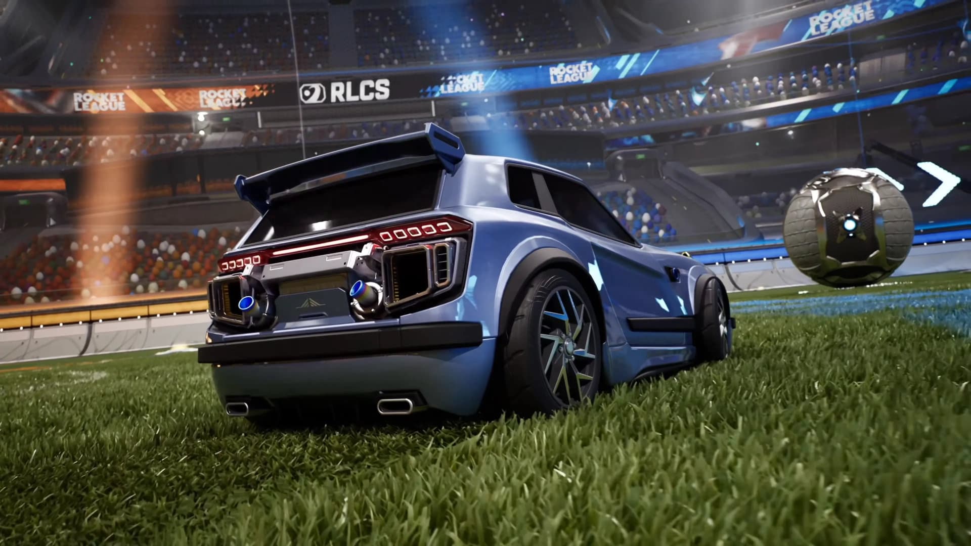 A screenshot from Epic Games' State of Unreal Chicago 2026 livestream, displaying Rocket League running on Unreal Engine 6