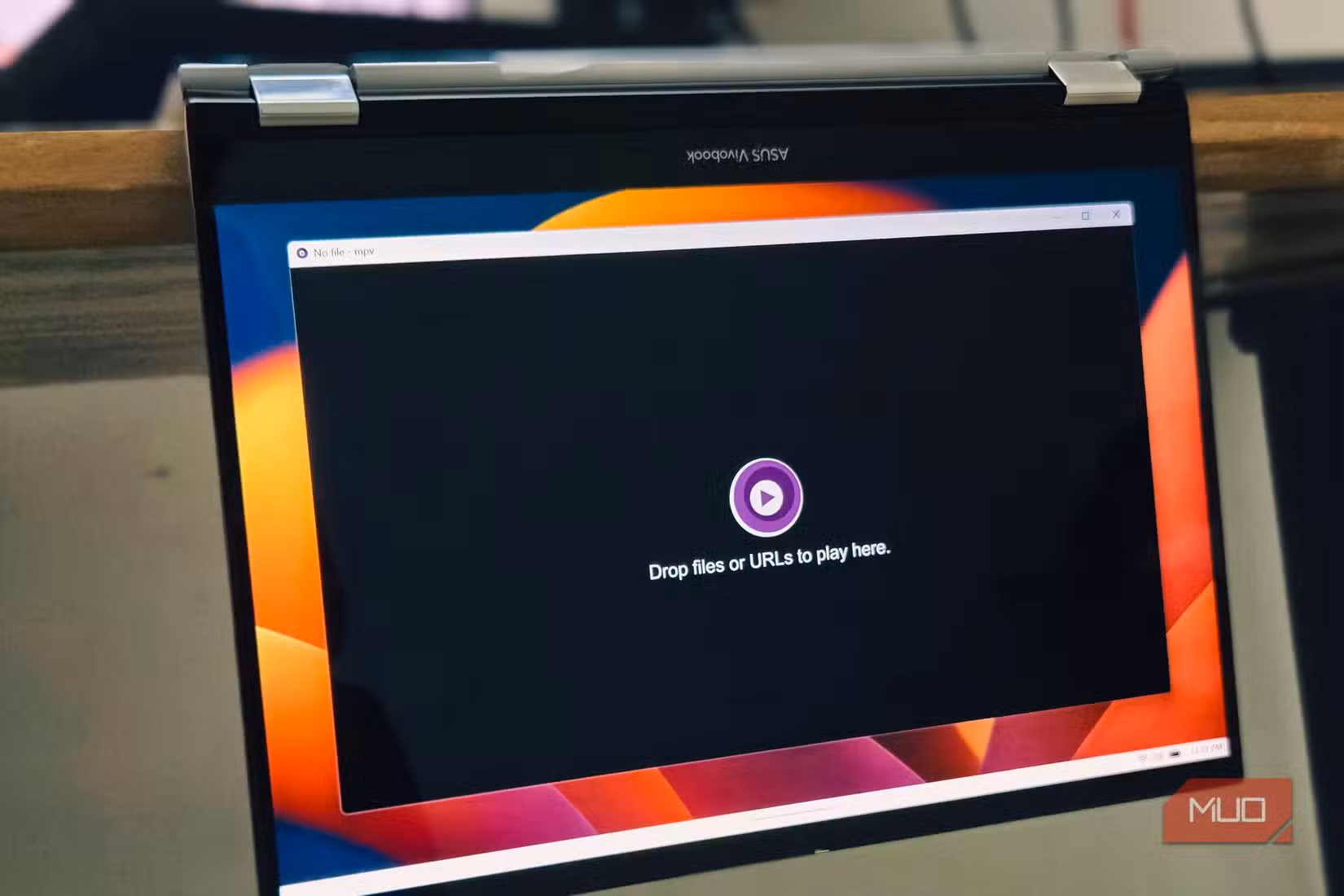 mpv player on a Asus Vivobook Flip S 14