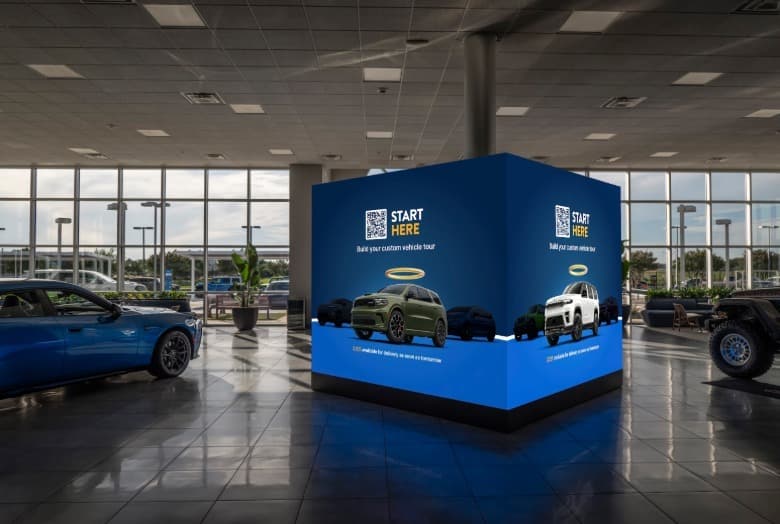 A car dealership.