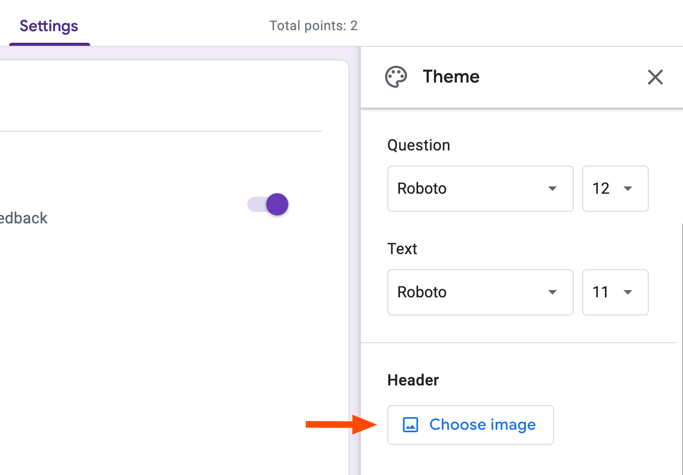 شريط التقدم في نموذج Google Forms يعرض نسبة الإكمال
