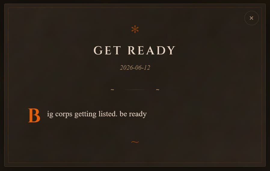 Message on the Icarus data leak site