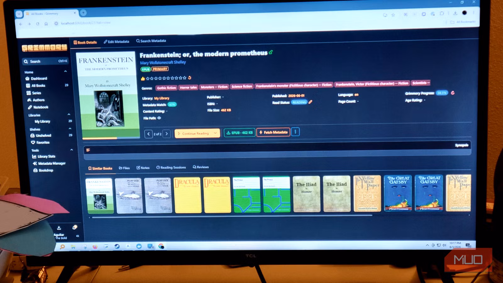 Grimmory: خادم كتب إلكترونية مستضاف ذاتياً يتفوق على بدائل Plex المثقلة بالفيديو