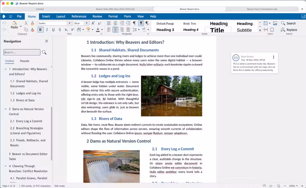 شاشة تحميل LibreOffice من الموقع الرسمي