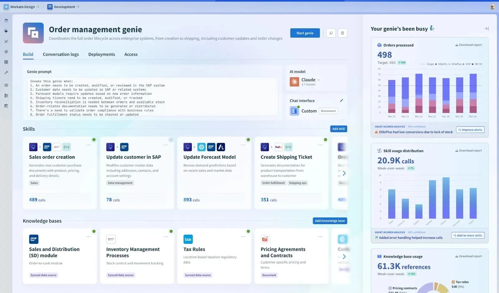 مخطط يوضح حالات الاستخدام المثلى لكل من Workato وMuleSoft