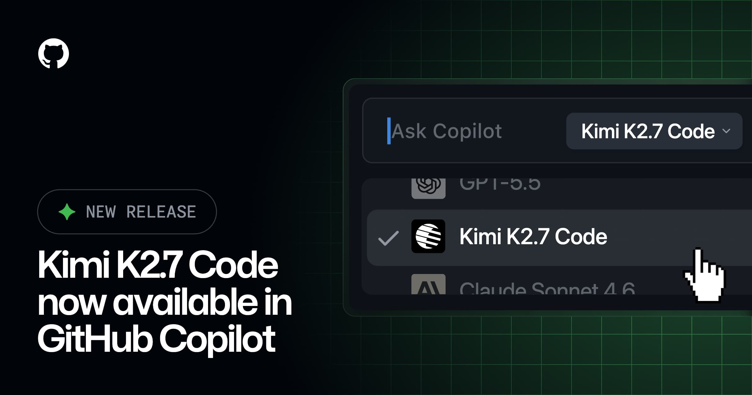 GitHub Copilot يضيف Kimi K2.7: أول نموذج مفتوح الأوزان في منصة البرمجة الذكية
