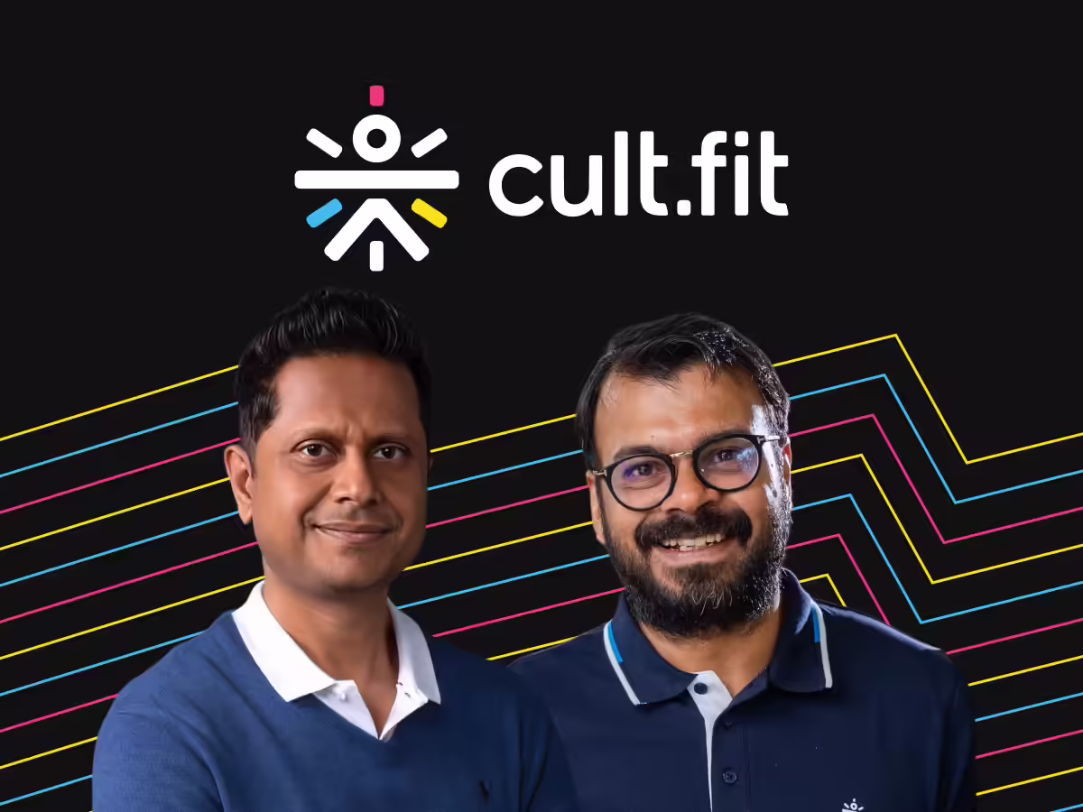 شعار Cultfit مع رسوم بيانية توضح نمو الإيرادات