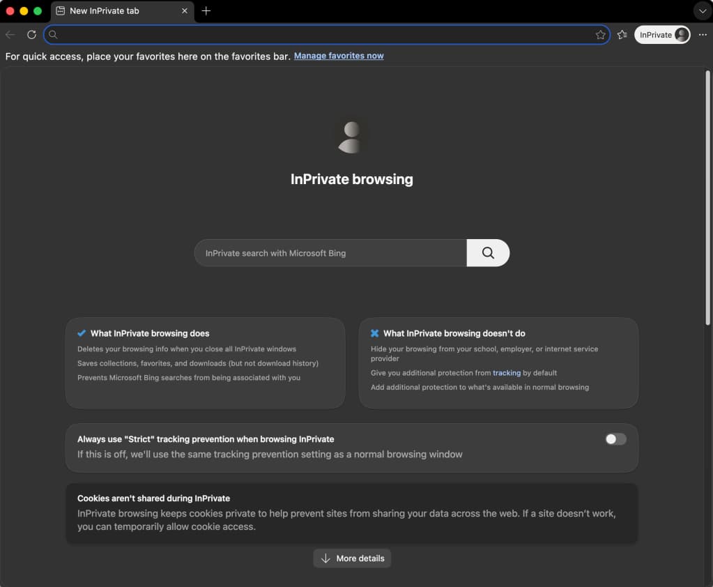 InPrivate browsing explained