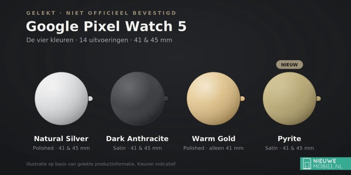 Pixel Watch 5: تسريبات تكشف الألوان والأسعار قبل إطلاق أغسطس 2025
