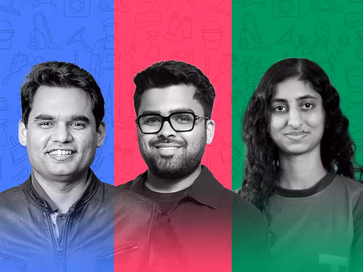 L to R: Urban Company Abhiraj Bhal, Snabbit Aayush Aggarwal and Pronto Anjali Sardana