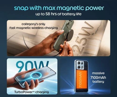 تفاصيل الكاميرا الخلفية لهاتف Motorola Edge 70 Max مع التصميم الزجاجي والإطار المعدني