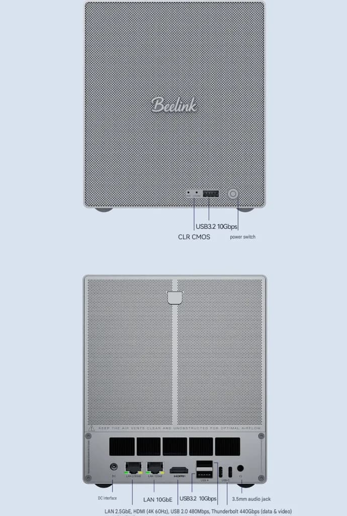 جهاز Beelink ME Pro NAS الجديد: تخزين شبكي اقتصادي بسعة 124TB ومعالج Intel Wildcat Lake