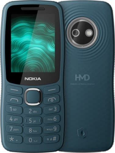 Nokia 123 Shield باللون البنفسجي يُظهر الغطاء الخلفي والبطارية القابلة للإزالة