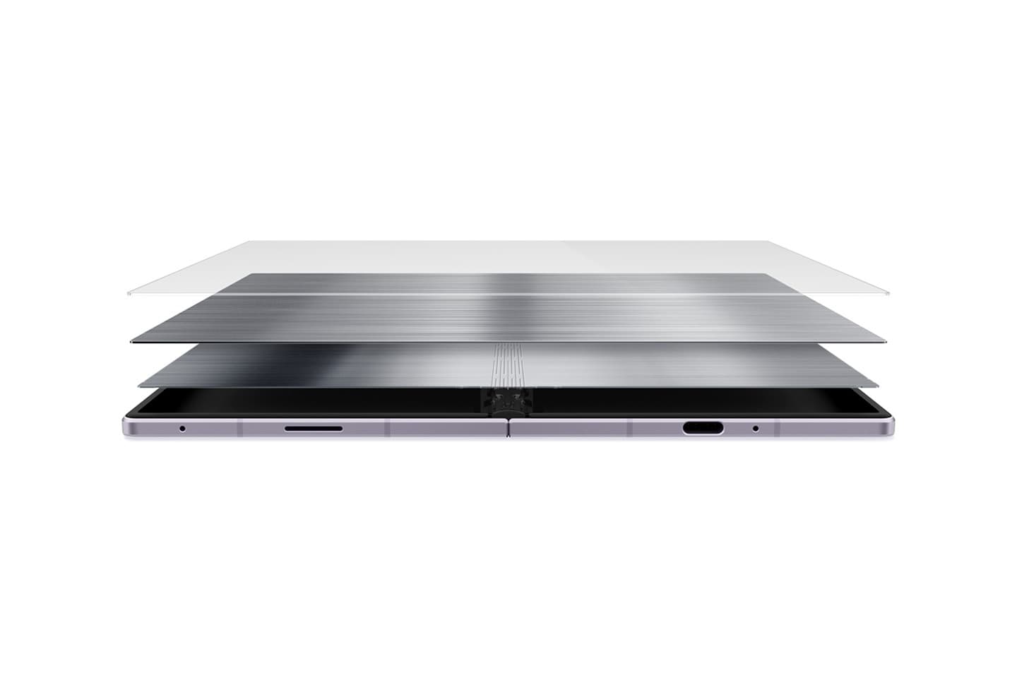 Galaxy Z Flip8 مطوي يعرض شاشة FlexWindow الخارجية مع إشعارات وأدوات ذكية