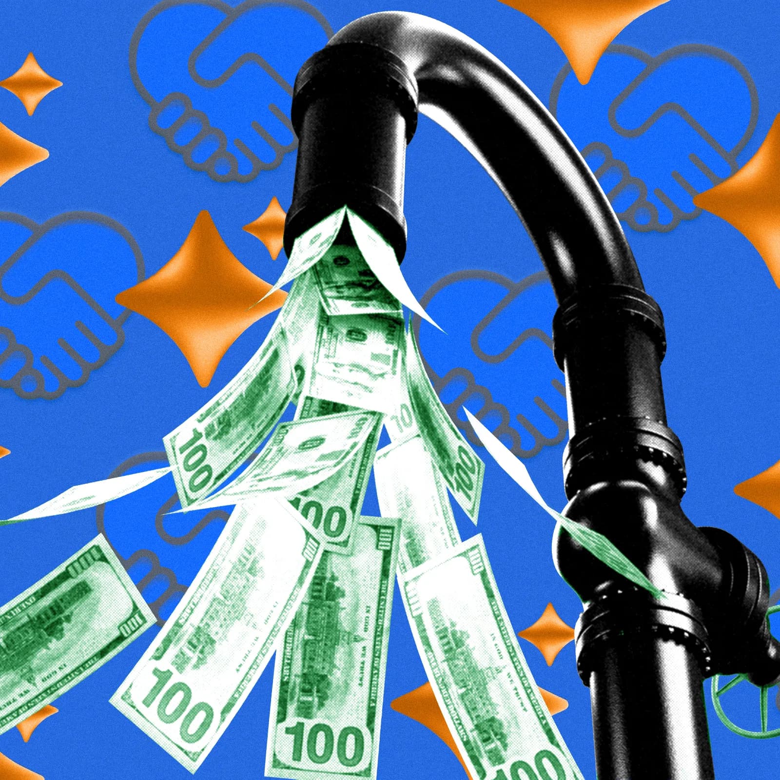 Illustration of money and a person, representing AI IPO philanthropy