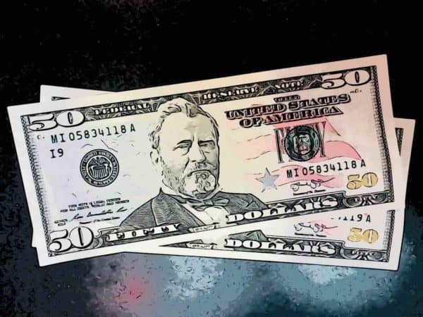 US dollar bills representing AI funding rounds and venture capital investment